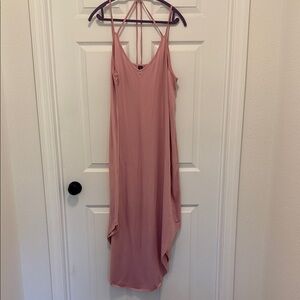 SHEIN Elegant Pink Halter Dress
